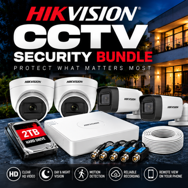 4x Analogue Hikvision Camera Bundle